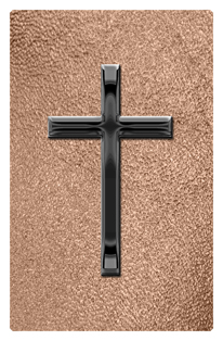DF35T 510 BK SH BZ Black Single Cross Shimmer Bronze Background